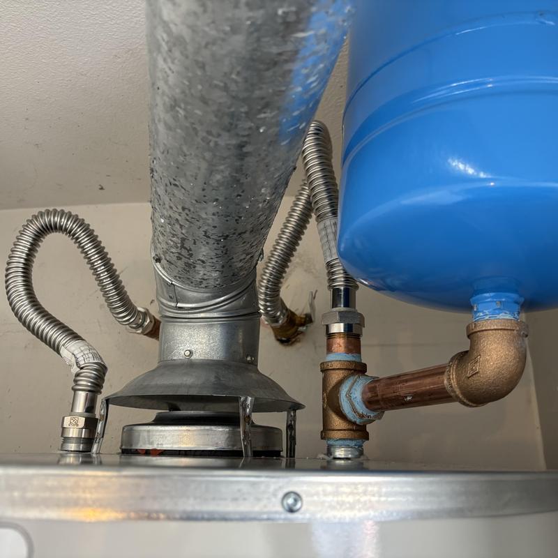 75 gallon natural gas water heater flex lines and valve