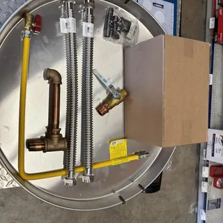 75-gallon gas water heater parts and valve assembly