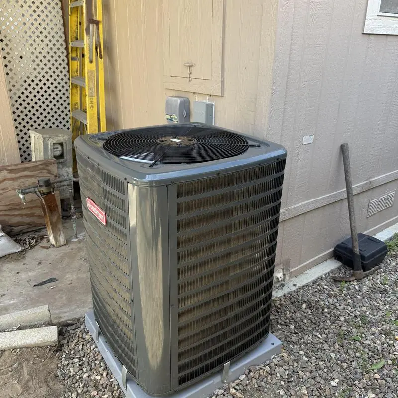 Goodman 3 ton condenser on new pad installation