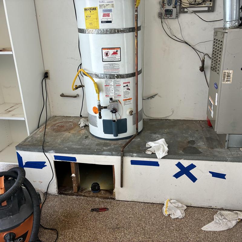 Water heater cold line leak detection and repair