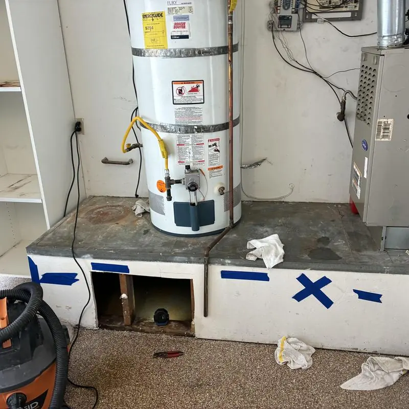 Water heater cold line leak detection and repair