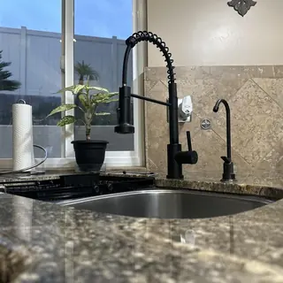 Moen oil-rubbed bronze pull-out kitchen faucet