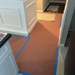 Hot water slab leak reroute with floor protection
