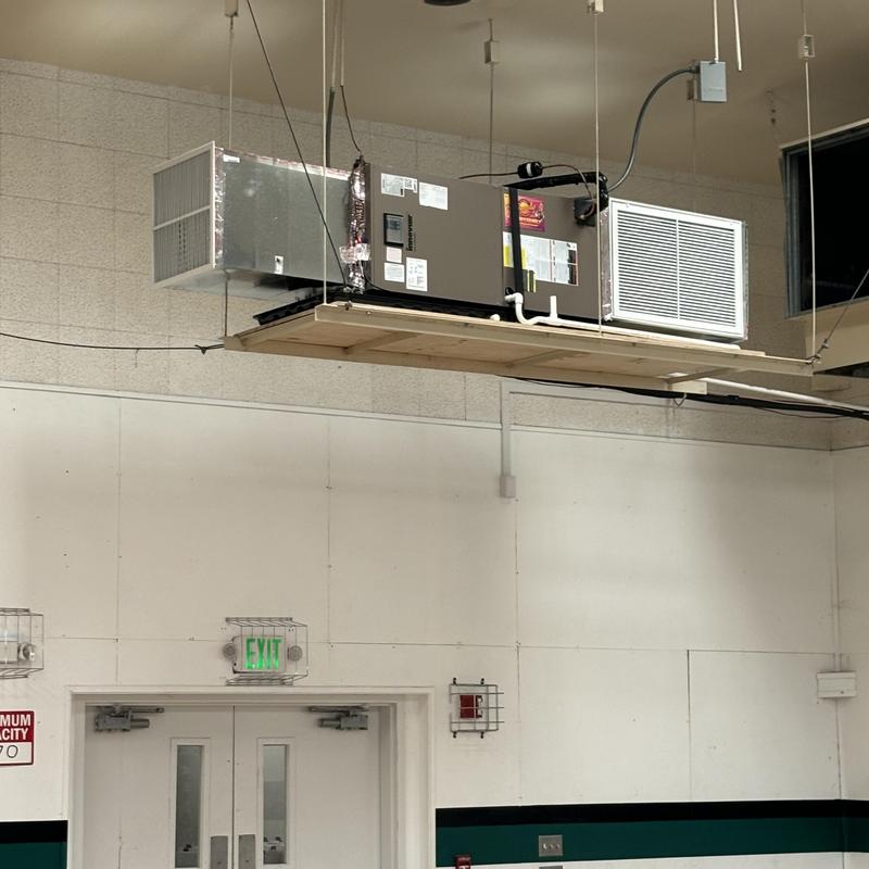 Innovair heat pump and air handler installation suspended