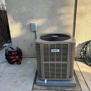 Innovair 5 ton 20 SEER heat pump on concrete pad