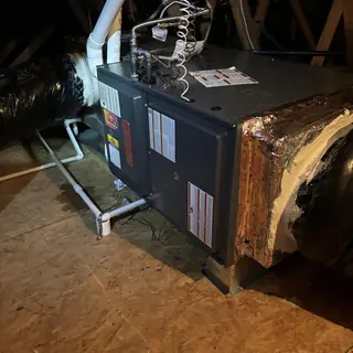 Goodman 5 ton horizontal furnace and coil installation