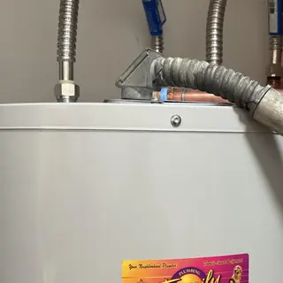 40 gallon electric water heater with flex T&P line