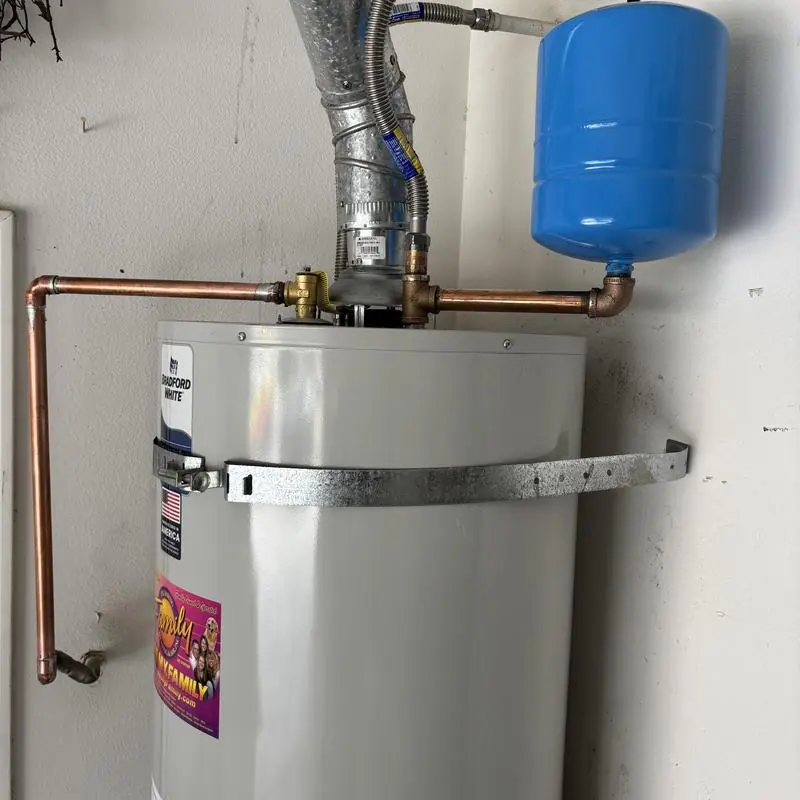 Bradford White water heater with expansion tank installation