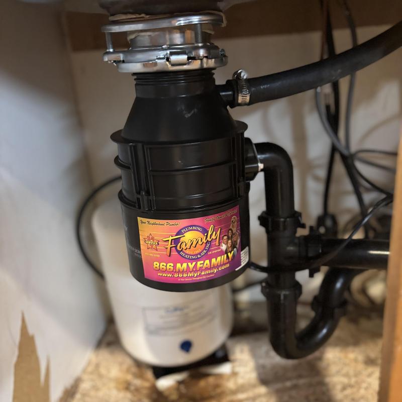 Badger 5 Incinerator garbage disposal installation under sink