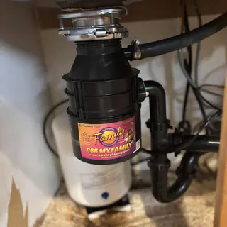 Badger 5 Incinerator garbage disposal installation under sink