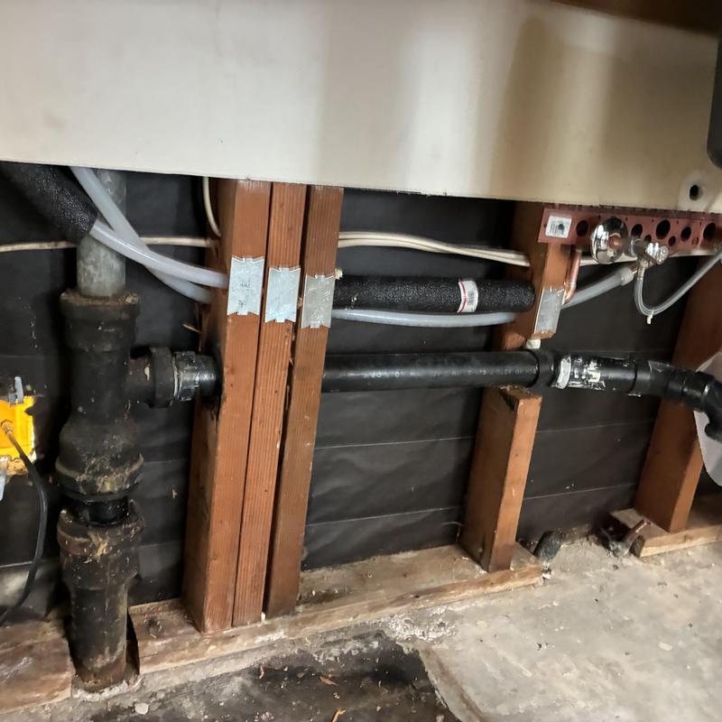 Cold water pipe and drainage system inside wall framing