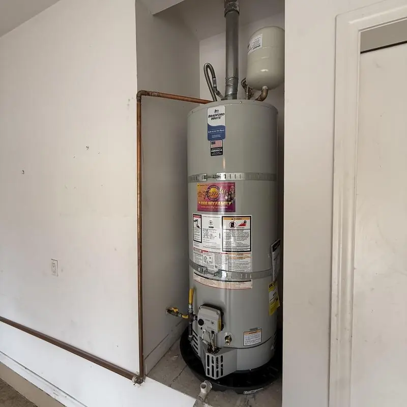 Bradford White 50-gal natural gas water heater installation