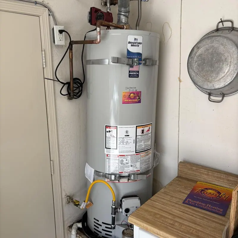 Bradford White 40 gallon natural gas water heater installation