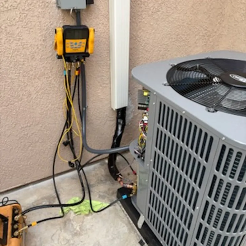 Pro M series inverter condenser during installation in Murrieta