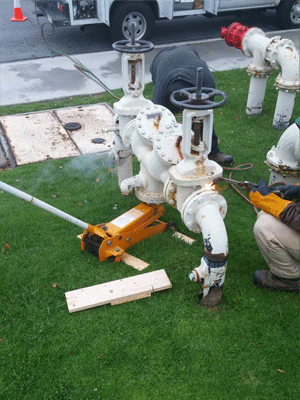 Backflow valve installation photo