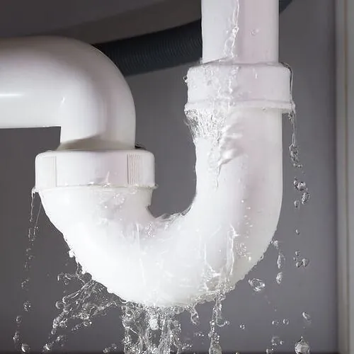 A plumbing leak