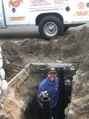 Sewer line repair job photo